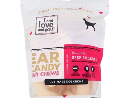 I And Love And You Dog Chews - Ear Candy - Beef Ear - 5 Count - Case Of 6 Fashion