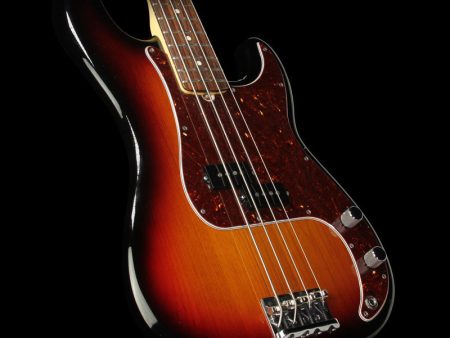 Used 2015 Fender American Standard Precision Bass Electric Bass Guitar Three-Tone Sunburst Hot on Sale