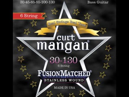 Curt Mangan Fusion Matched Stainless Wound 6-String Bass Strings (30-130) Cheap