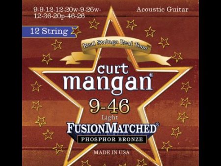 Curt Mangan Fusion Matched Phosphor Bronze 12-String Acoustic Strings (9-46) Cheap